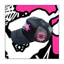 Load image into Gallery viewer, Ethereal Szn 1 Trucker Hat (Mystic Pink &amp; Black)
